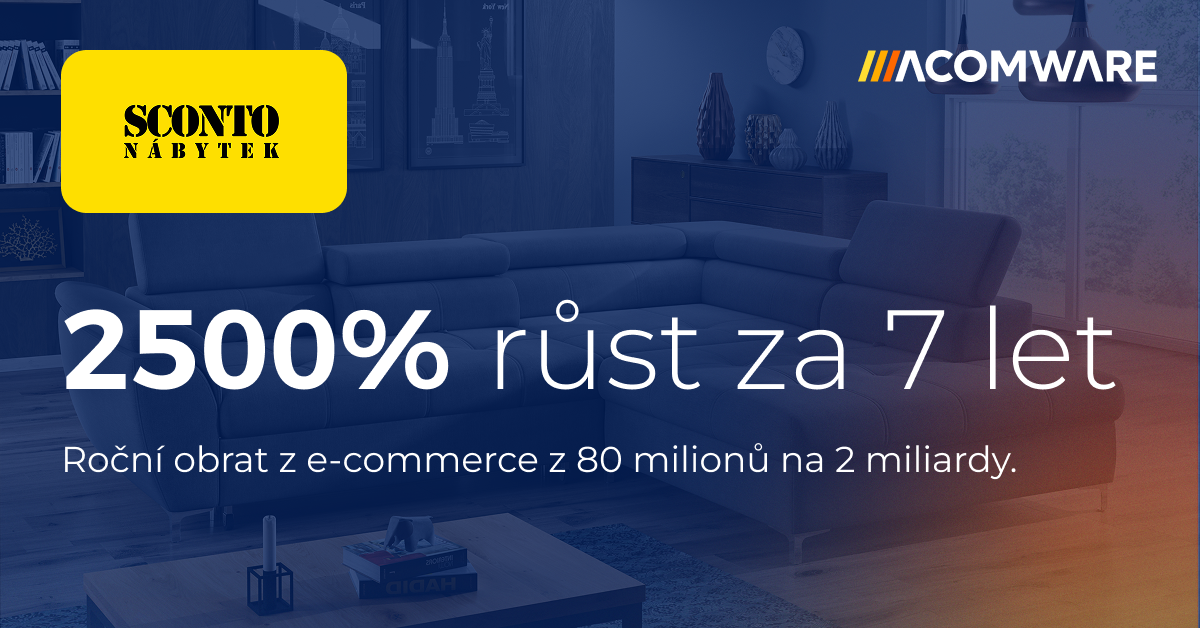 Sconto e-commerce: 25× růst za 7 let s Acomware
